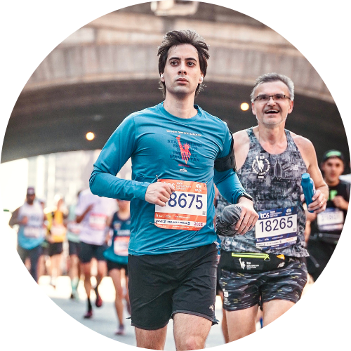 Andy running the NYC Marathon