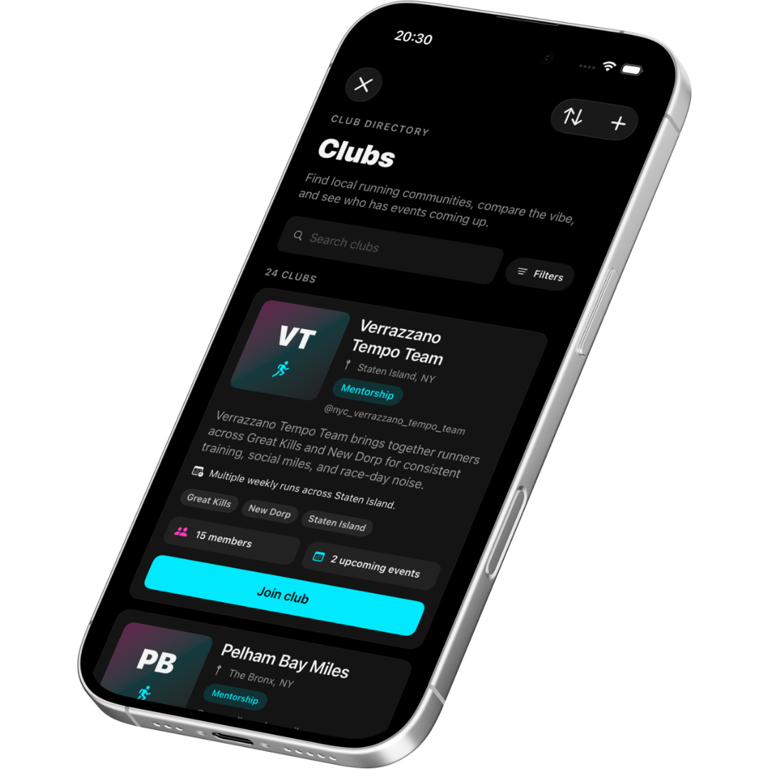 Pacely — the nyc run club directory on iPhone