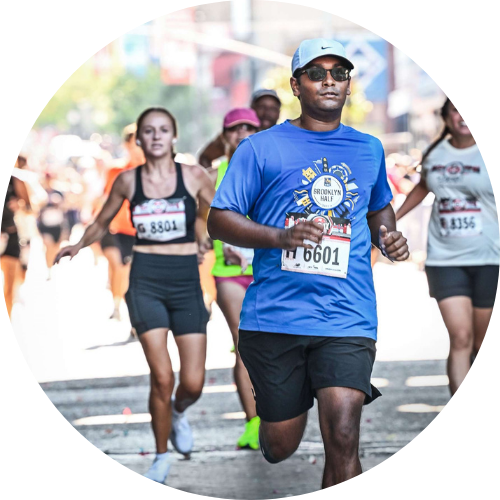 Indy running the Bronx 10 Mile